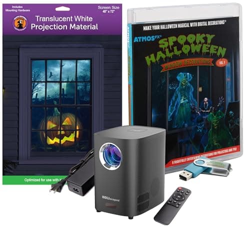 Reaper Brothers Halloween kit, projector plus 48 x 72 in screen