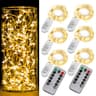 Fairy lights, 6 pack, 6.5 ft, 20 LED, timer and 2 remotes