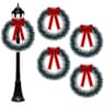 Suncalla Christmas wreaths for lamp posts, 4 pieces, red