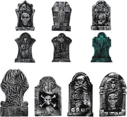 GameXcel graveyard set, 22 in foam stones and 15 in signs, 7 piece