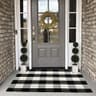 Buffalo plaid outdoor rug, 27.5 x 43 in, washable cotton