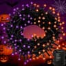 FairyGlim battery Halloween lights, 100 LED, 33 ft, timer