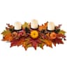 BAYN Thanksgiving centerpiece, 27.5 in, pumpkins and pine cones