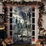 Irenare Halloween door cover, 36 x 71 in, skeleton