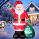 FunFanso 8 ft inflatable Santa, IP44 weatherproof