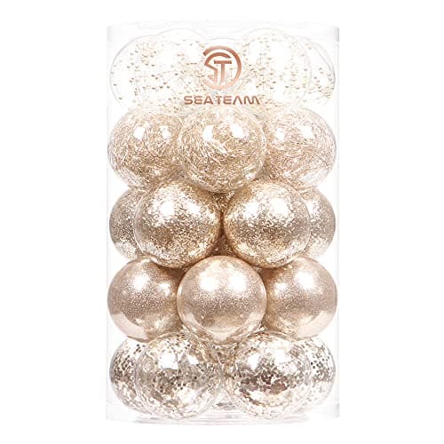 Sea Team shatterproof ornaments, 30 count, 70 mm and 50 mm