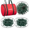 Metal light storage reels, 3 pack, 12 in, with zippered case