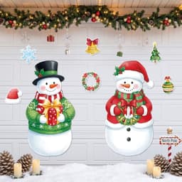 Zhengmy large snowman garage door magnets, 8 pieces, 32 in