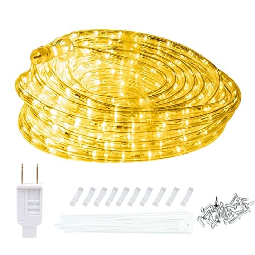 ollrieu rope light, 50 ft, 360 LED, warm white 3000K