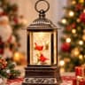 Eyrosa cardinal snow globe, musical lighted lantern with glitter