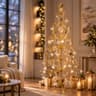 Barton wrought iron ornament display tree, 6.4 ft, freestanding