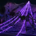 inst lighted spider web, 23 ft, 290 LED, 78.7 in spider