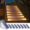 NIORSUN solar step lights, 8 pack, 80 lumens, 3000K warm white, IP67