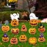 Amyhill Halloween yard signs, 12 pieces, 24 stakes, pumpkins and ghosts