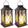 SHYMERY solar lanterns, 2 pack, 14 in, 10 lumens, flickering