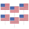 Beistle American flag yard signs, 6 pack, 7.5 x 11.25 in, metal stakes