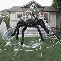 JIABNUKKN giant spider web, 16 ft, 29.5 in spider