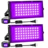 YAYIT 50 W LED black lights, 2 pack, IP66, switch and plug