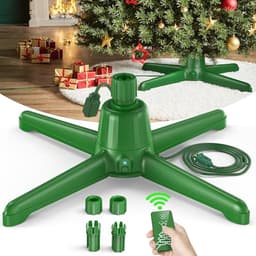 UL certified rotating tree stand, 7.5 ft, 90 lb, 625 W outlets