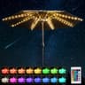 Patio umbrella lights, 104 LED, USB or battery, IP65/IP68