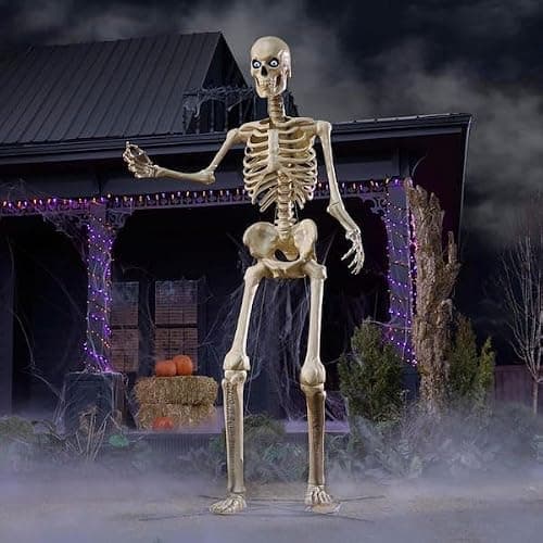 Grave & Bones 12 ft Skelly, LifeEyes LCD eyes