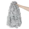 DECORA tinsel garland, silver, 33 ft