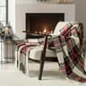 EverGrace chenille Christmas throw, 50 x 60 in, white Stewart plaid