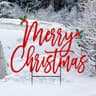 Weysat metal Merry Christmas yard signs, 15.75 in, waterproof, with stakes