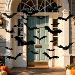 Hanging bats, 12 pieces, 3D mini bats