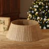 Rustic farmhouse woven wicker tree collar