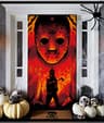 Halloween horror movie door cover banner, 6.6 x 3 ft