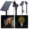 Varmtalys solar spotlights, 2 pack, separate panel, warm white or daylight