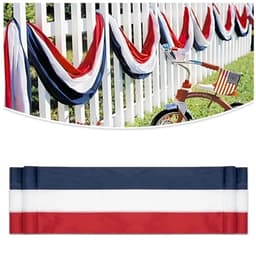 Striped bunting banner, 2 ft x 20 ft, 1 pack