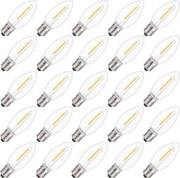 BORT C9 LED replacement bulbs, 25 pack, E17, 2700 K