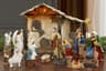 Fovths lighted nativity set, 16 pieces, lighted stable, 7 in scale