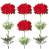 Artificial poinsettia flowers, 14 in, 9 pack, UV resistant
