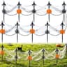 Metal Halloween fence stakes, 10 pieces, 16 in, with chain