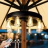 Rechargeable umbrella pole light, 8 warm white bulbs