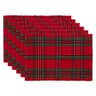 DII farmhouse Christmas plaid placemat set, 6 count, 13 x 19 in