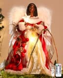 HMASYO lighted angel tree topper, 12 in, remote and timer