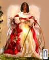 HMASYO lighted angel tree topper, 12 in, remote and timer