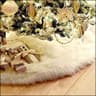 AOGU faux fur Christmas tree skirt, 30 in