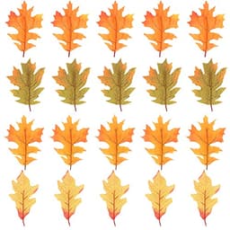 FZBNSRKO artificial fall maple and oak leaves, 100 pieces, 4 sizes