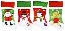 Black Duck Brand embroidered felt stockings, set of 4, 18 in
