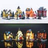ZornRC lighted Christmas village houses with figurines