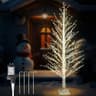 Lighted birch tree, 5 ft, 945 LED, timer, IP44