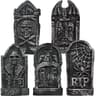 CAMIRUS foam RIP tombstones, 5 pack, 17 in, 10 metal stakes