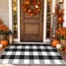 KIMODE buffalo check rug, 24 x 51 in, cotton woven