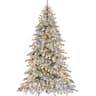 Yaheetech flocked tree, 7.5 ft, 1,278 tips, 550 LEDs, hinged