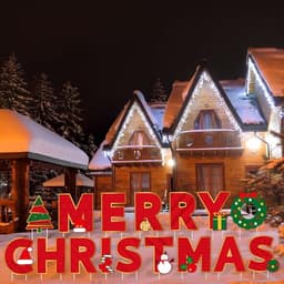 Fovths giant Merry Christmas letter yard signs, 18 in letters, with stakes